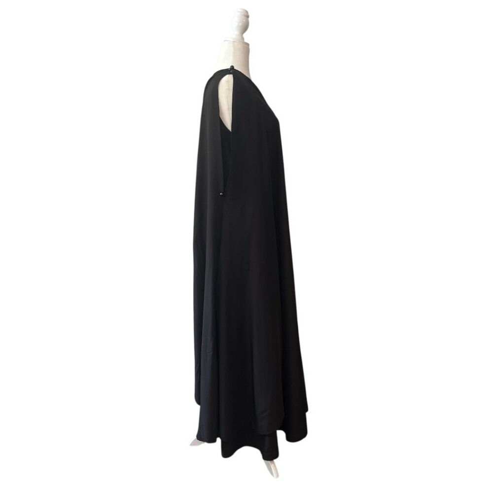 Black One-Shoulder Beaded Maxi Dress w/ Cloak Sleeve – Size XL (NWOT) – GWP - Picture 8 of 8